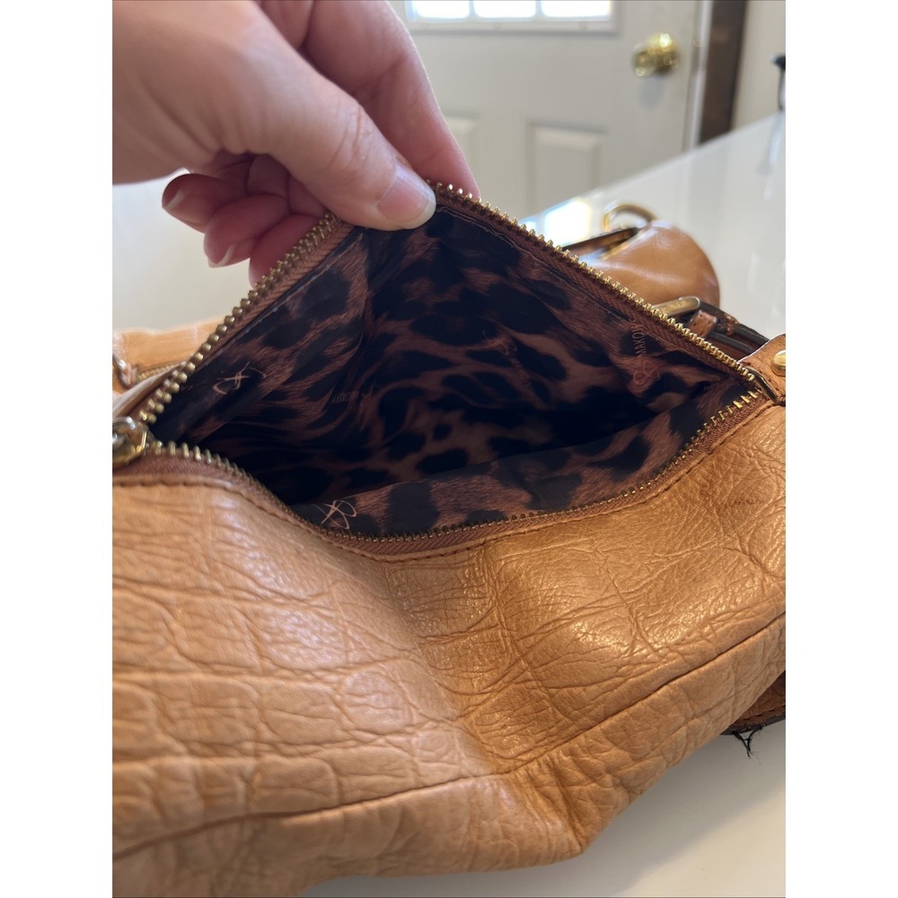 B Makowsky Camel Handbag Purse Animal Print Leather VTG Y2K - Picture 12 of 12